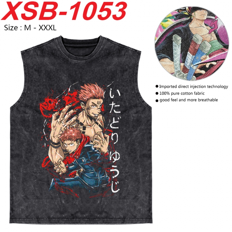 Jujutsu Kaisen Anime pure cotton wash vest T-shirt 250g M-3XL  XSB-1053