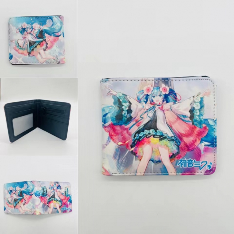 Hatsune Miku Full color Two fold short card case wallet 11X9.5CM