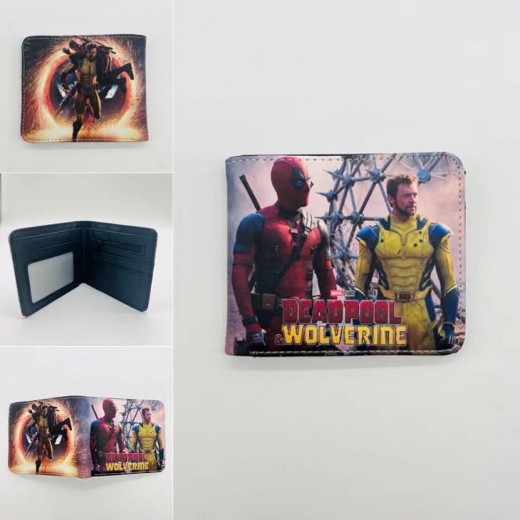 Deadpool Full color Two fold short card case wallet 11X9.5CM