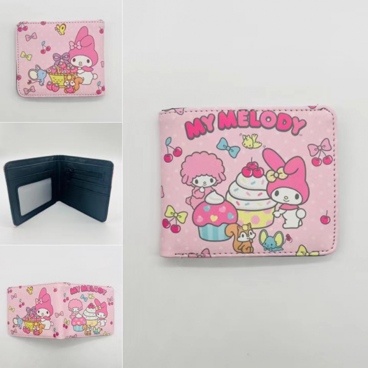 sanrio Full color Two fold short card case wallet 11X9.5CM