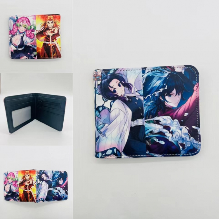 Demon Slayer Kimets Full color Two fold short card case wallet 11X9.5CM