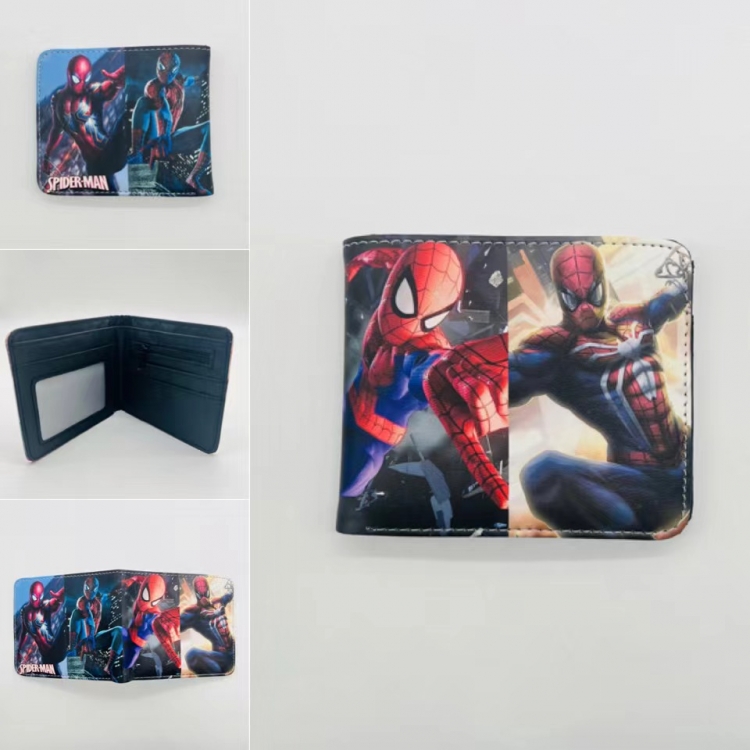 Spiderman Full color Two fold short card case wallet 11X9.5CM