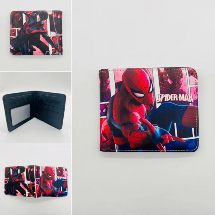 Spiderman Full color Two fold short card case wallet 11X9.5CM