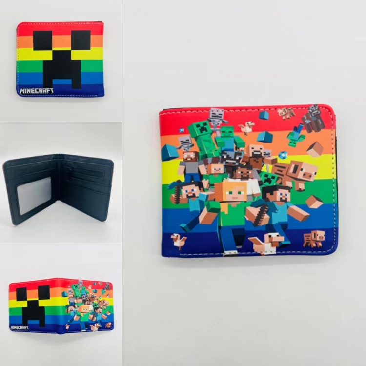 Minecraft Full color Two fold short card case wallet 11X9.5CM