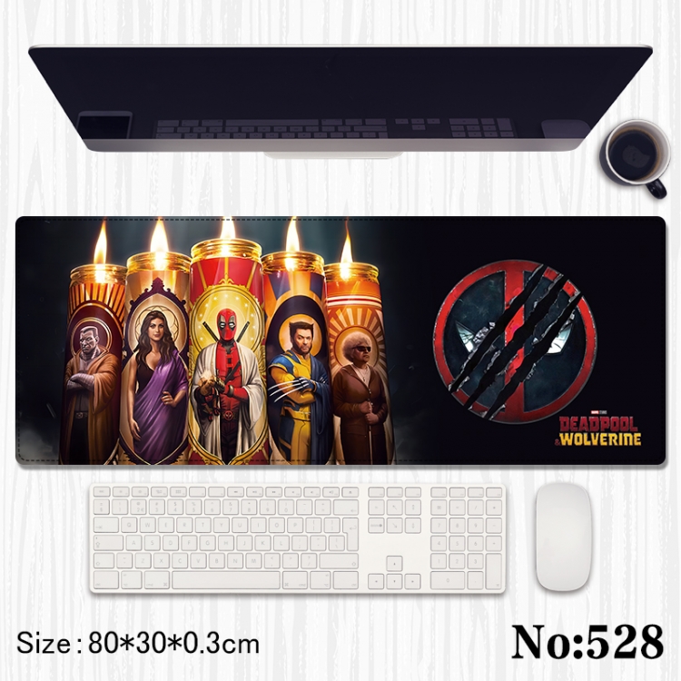 Mouse pad Deadpool Anime peripheral computer mouse pad office desk pad multifunctional pad 80X30X0.3cm