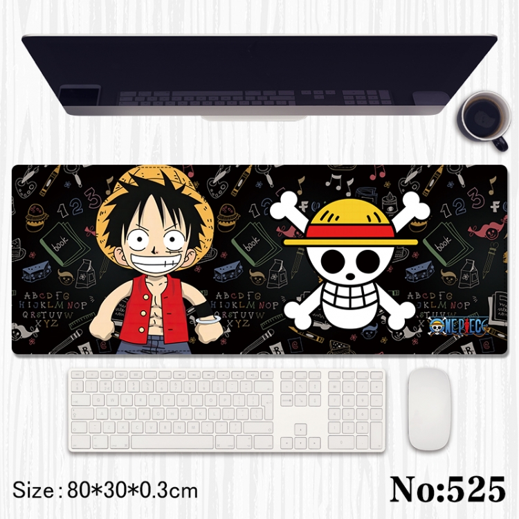 Mouse pad One Piece Anime peripheral computer mouse pad office desk pad multifunctional pad 80X30X0.3cm