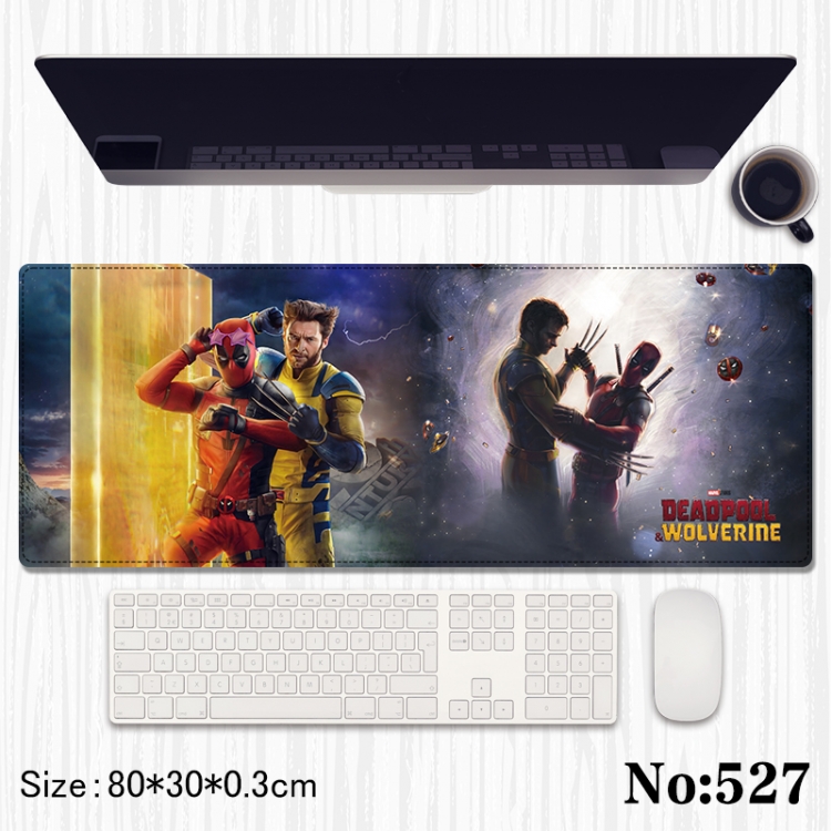 Mouse pad Deadpool Anime peripheral computer mouse pad office desk pad multifunctional pad 80X30X0.3cm