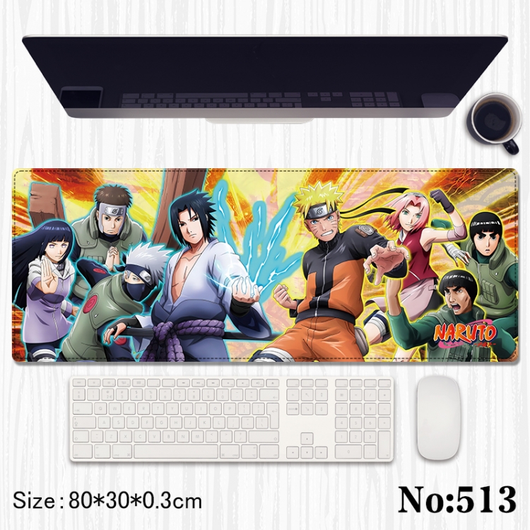 Mouse pad Naruto Anime peripheral computer mouse pad office desk pad multifunctional pad 80X30X0.3cm