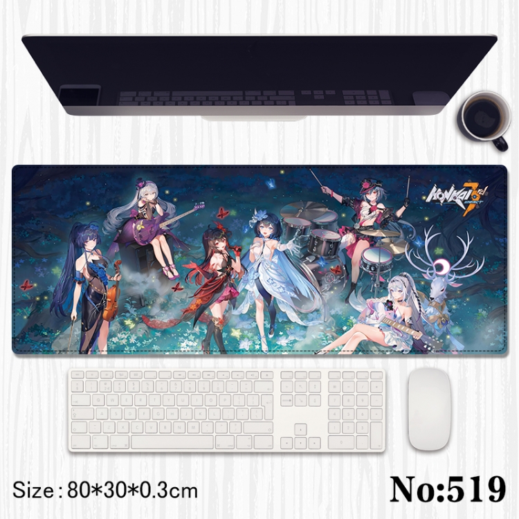 Blue Archive Anime peripheral computer mouse pad office desk pad multifunctional pad 80X30X0.3cm