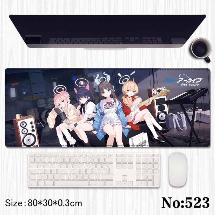 Blue Archive Anime peripheral computer mouse pad office desk pad multifunctional pad 80X30X0.3cm