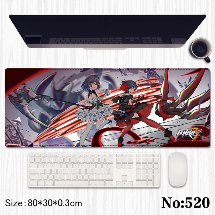 Blue Archive Anime peripheral computer mouse pad office desk pad multifunctional pad 80X30X0.3cm