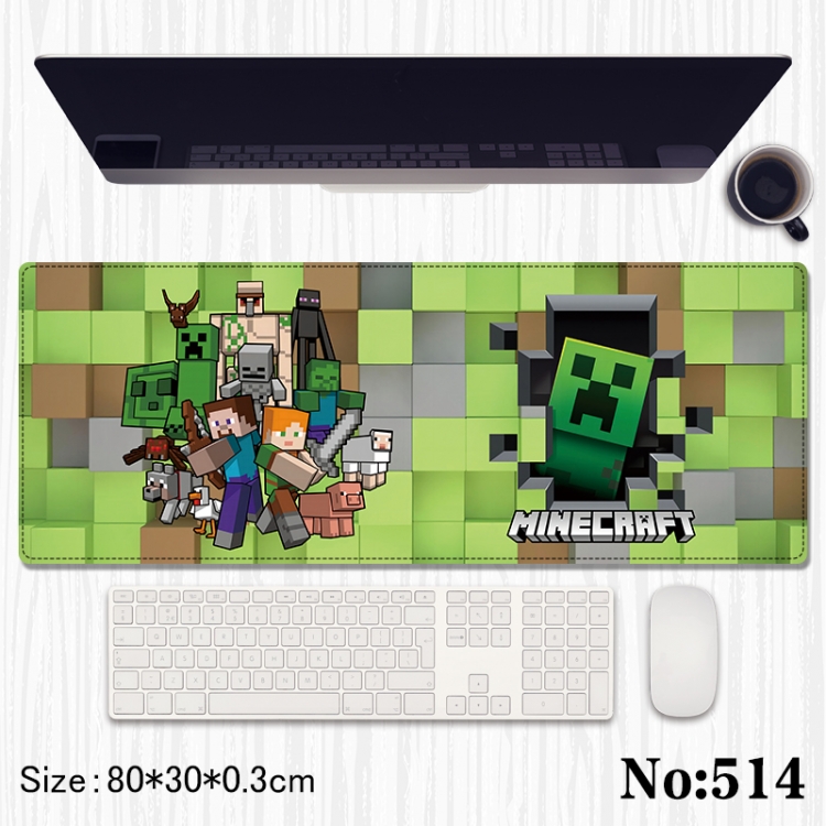 Minecraft Anime peripheral computer mouse pad office desk pad multifunctional pad 80X30X0.3cm