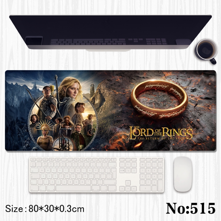 The Lord of the Rings Anime peripheral computer mouse pad office desk pad multifunctional pad 80X30X0.3cm