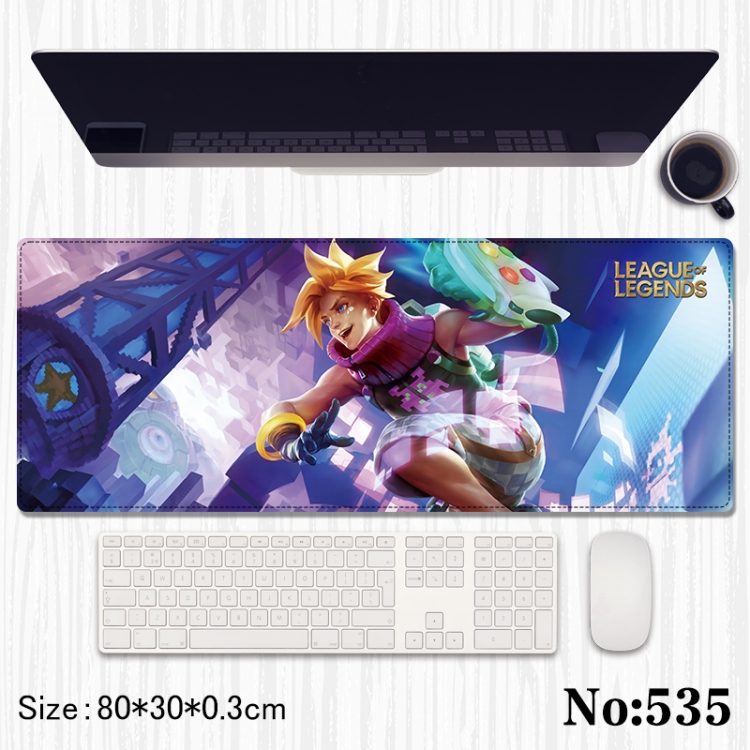  League of Legends Anime peripheral computer mouse pad office desk pad multifunctional pad 80X30X0.3cm