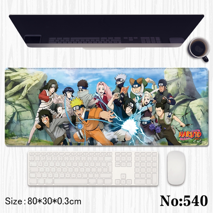 Naruto Anime peripheral computer mouse pad office desk pad multifunctional pad 80X30X0.3cm