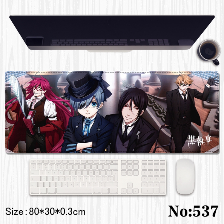 Kuroshitsuji Anime peripheral computer mouse pad office desk pad multifunctional pad 80X30X0.3cm