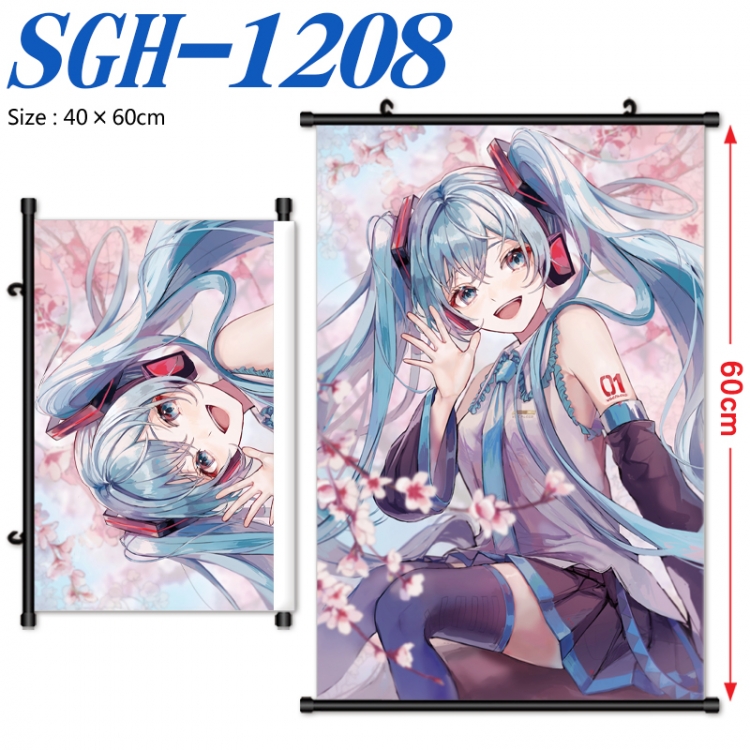 Hatsune Miku Anime digital printed pole style hanging picture Wall Scroll 40x60cm SGH-1208