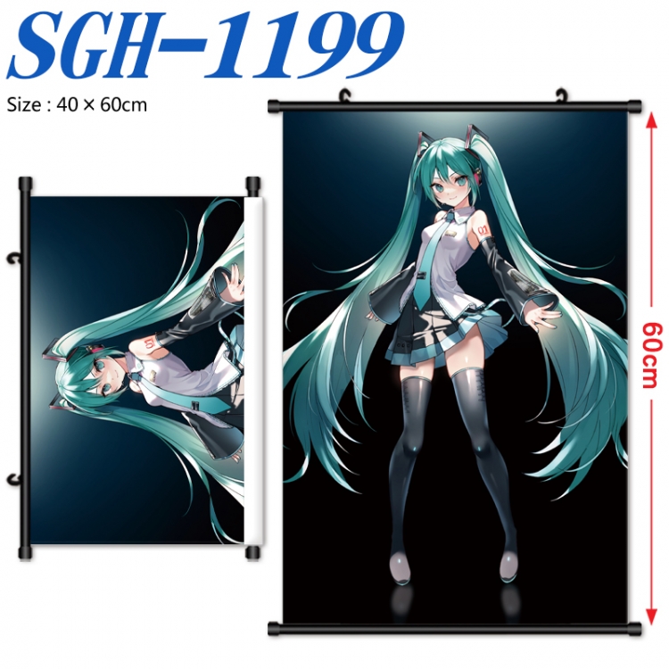 Hatsune Miku Anime digital printed pole style hanging picture Wall Scroll 40x60cm SGH-1199