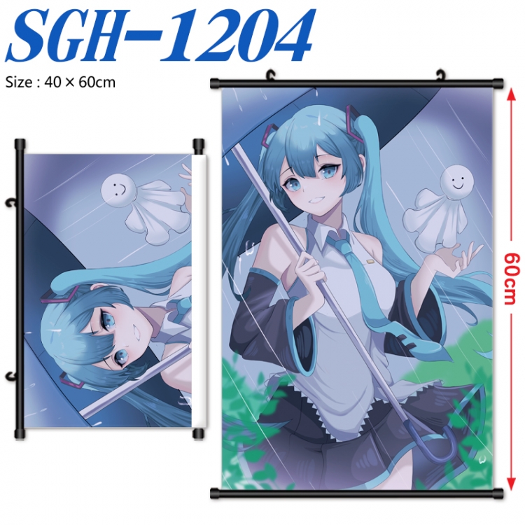 Hatsune Miku Anime digital printed pole style hanging picture Wall Scroll 40x60cm SGH-1204