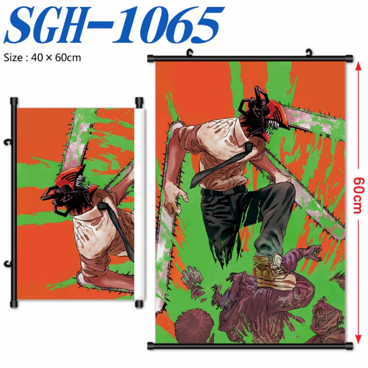 Chainsaw man Anime digital printed pole style hanging picture Wall Scroll 40x60cm SGH-1065