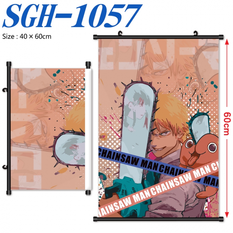 Chainsaw man Anime digital printed pole style hanging picture Wall Scroll 40x60cm SGH-1057