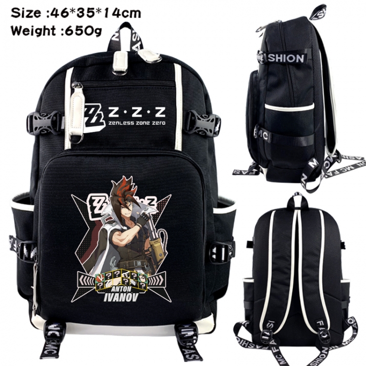 Zenless Zone Zero Data USB backpack Cartoon printed student backpack 46X35X14CM 650G