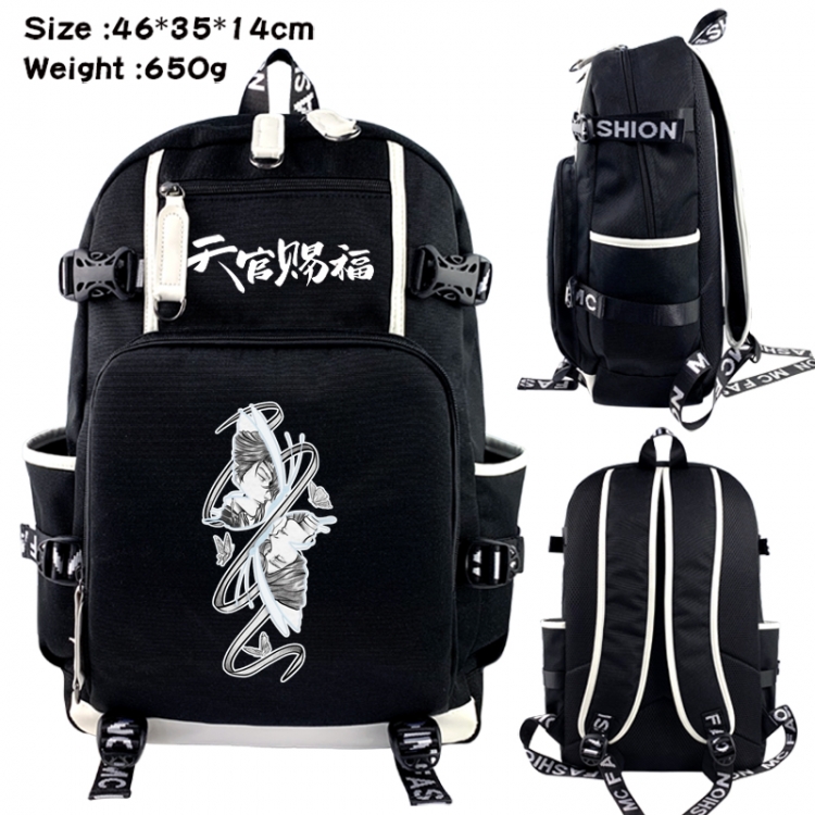 Heaven Official's Blessing Data USB backpack Cartoon printed student backpack 46X35X14CM 650G