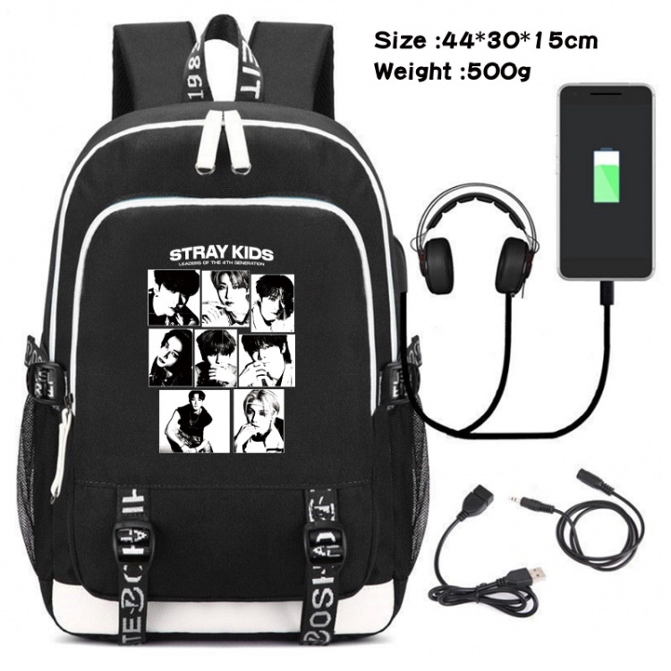 straykids Game Canvas Backpack Waterproof School Bag 44X30X15CM 500G