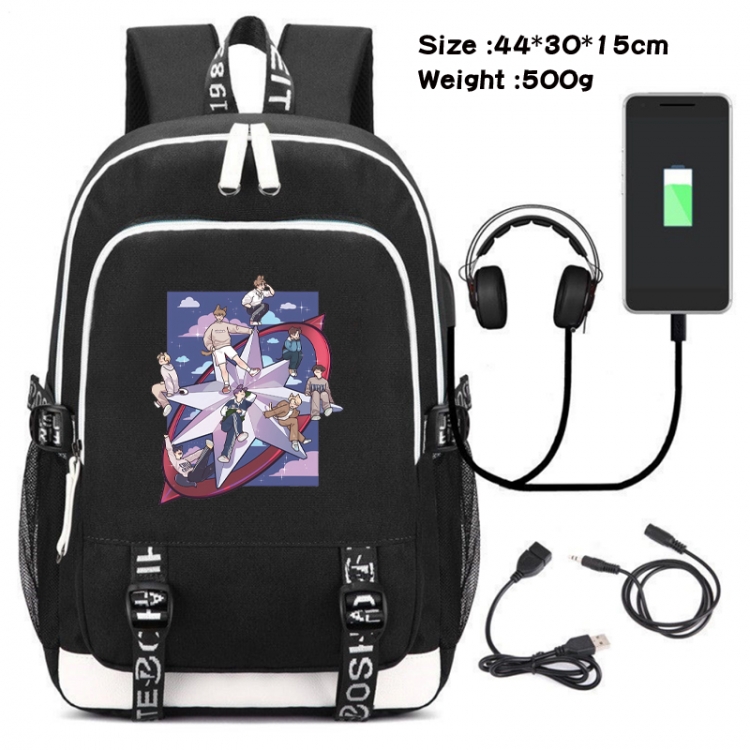 straykids Game Canvas Backpack Waterproof School Bag 44X30X15CM 500G