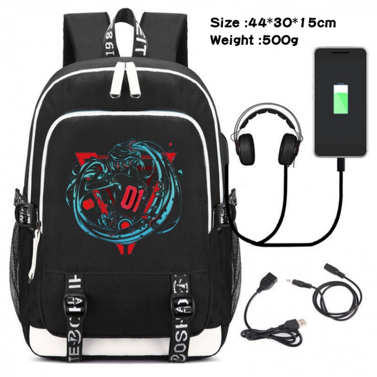 Hatsune Miku Game Canvas Backpack Waterproof School Bag 44X30X15CM 500G