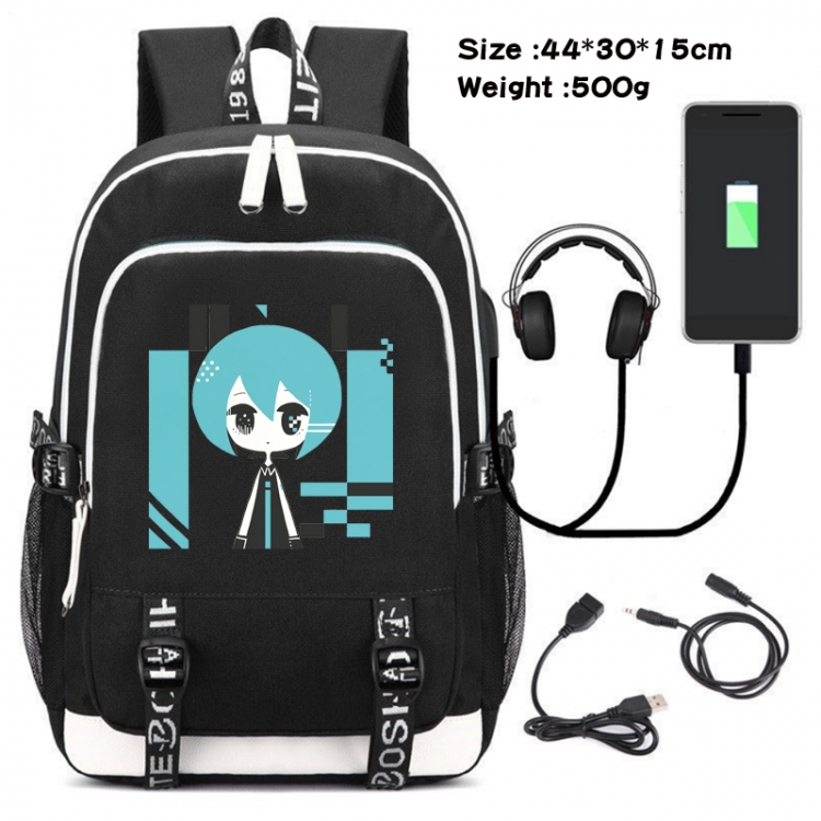 Hatsune Miku Game Canvas Backpack Waterproof School Bag 44X30X15CM 500G