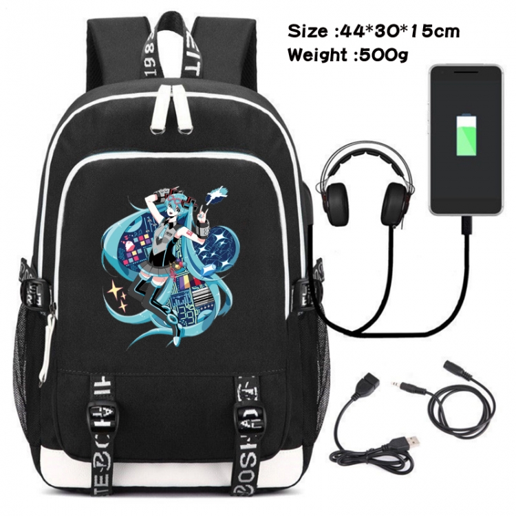 Hatsune Miku Game Canvas Backpack Waterproof School Bag 44X30X15CM 500G