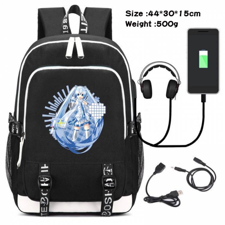 Hatsune Miku Game Canvas Backpack Waterproof School Bag 44X30X15CM 500G