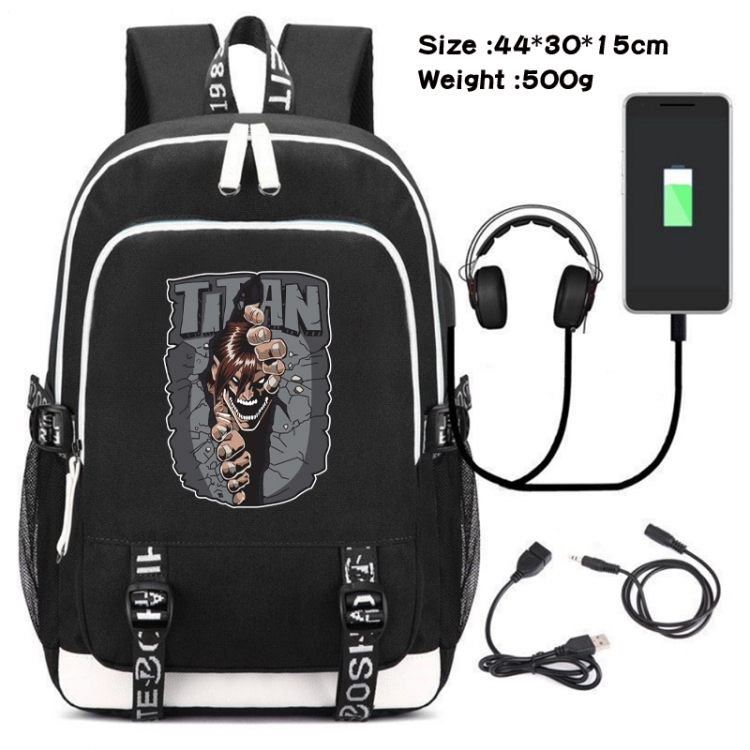 Shingeki no Kyojin Game Canvas Backpack Waterproof School Bag 44X30X15CM 500G