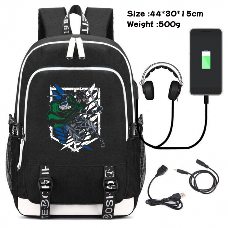 Shingeki no Kyojin Game Canvas Backpack Waterproof School Bag 44X30X15CM 500G