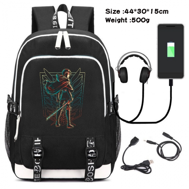 Shingeki no Kyojin Game Canvas Backpack Waterproof School Bag 44X30X15CM 500G