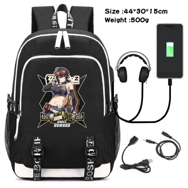 Zenless Zone Zero Game Canvas Backpack Waterproof School Bag 44X30X15CM 500G