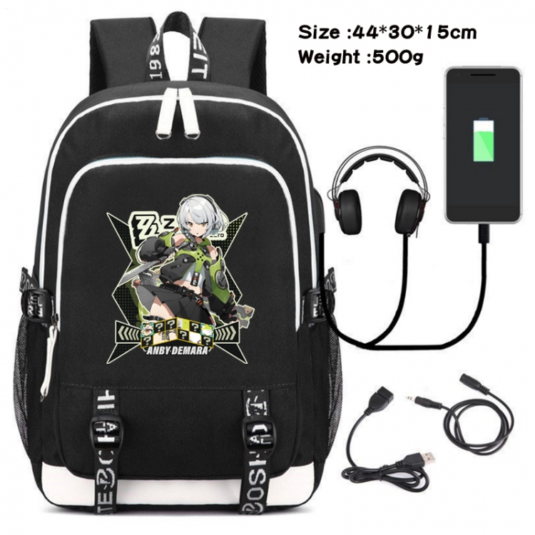 Zenless Zone Zero Game Canvas Backpack Waterproof School Bag 44X30X15CM 500G