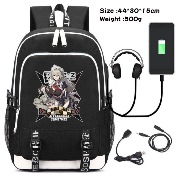 Zenless Zone Zero Game Canvas Backpack Waterproof School Bag 44X30X15CM 500G