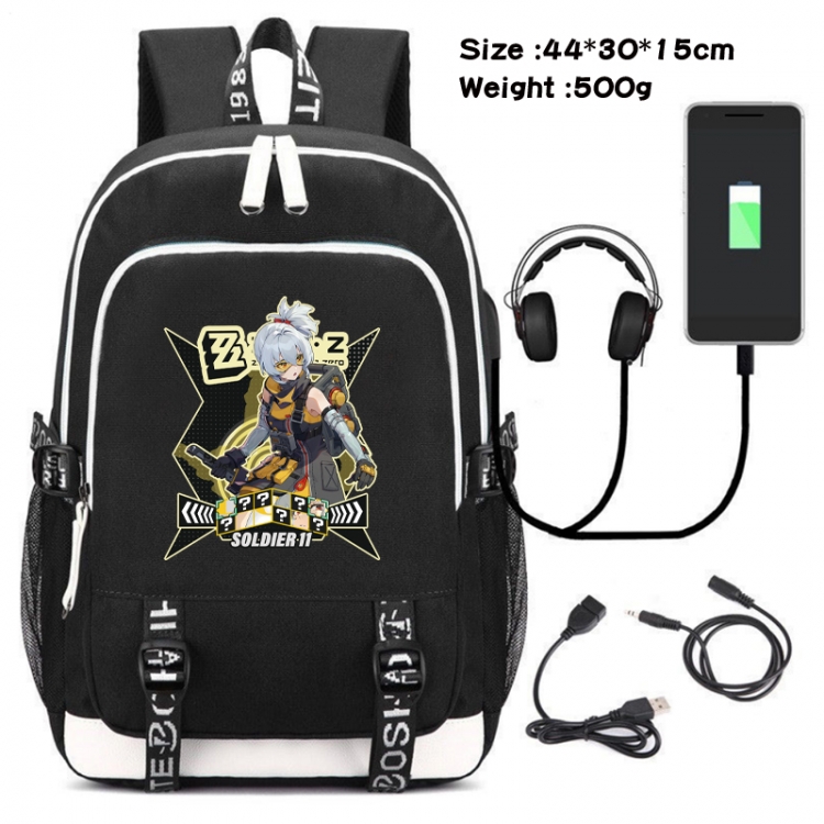 Zenless Zone Zero Game Canvas Backpack Waterproof School Bag 44X30X15CM 500G