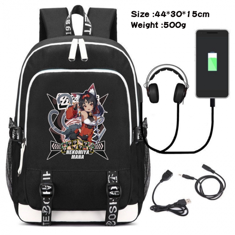 Zenless Zone Zero Game Canvas Backpack Waterproof School Bag 44X30X15CM 500G