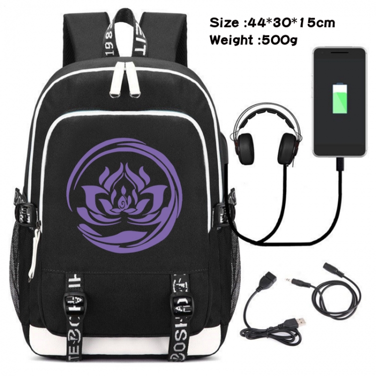 The wizard of the de Game Canvas Backpack Waterproof School Bag 44X30X15CM 500G