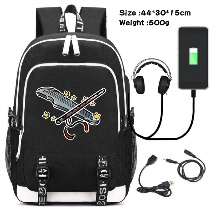 The wizard of the de Game Canvas Backpack Waterproof School Bag 44X30X15CM 500G