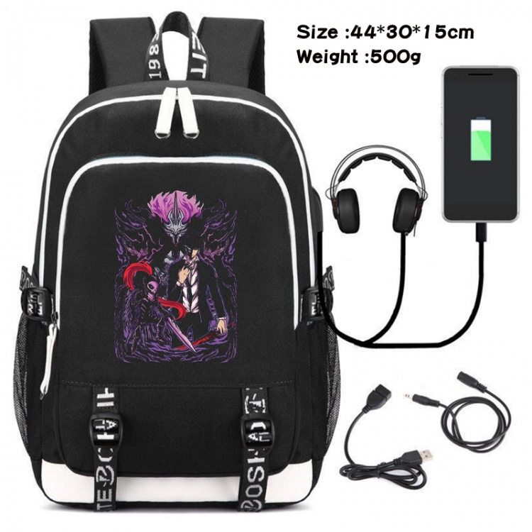 Solo Leveling:Arise Game Canvas Backpack Waterproof School Bag 44X30X15CM 500G