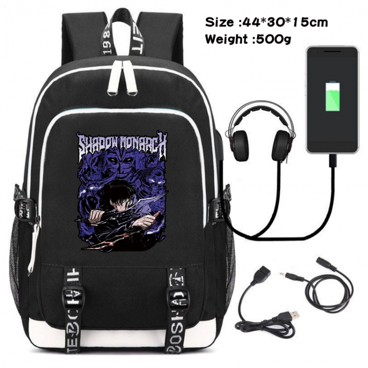 Solo Leveling:Arise Game Canvas Backpack Waterproof School Bag 44X30X15CM 500G