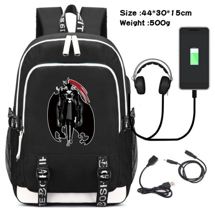 Solo Leveling:Arise Game Canvas Backpack Waterproof School Bag 44X30X15CM 500G