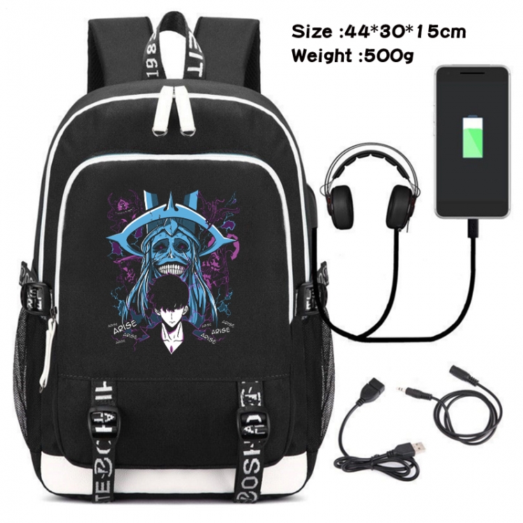 Solo Leveling:Arise Game Canvas Backpack Waterproof School Bag 44X30X15CM 500G