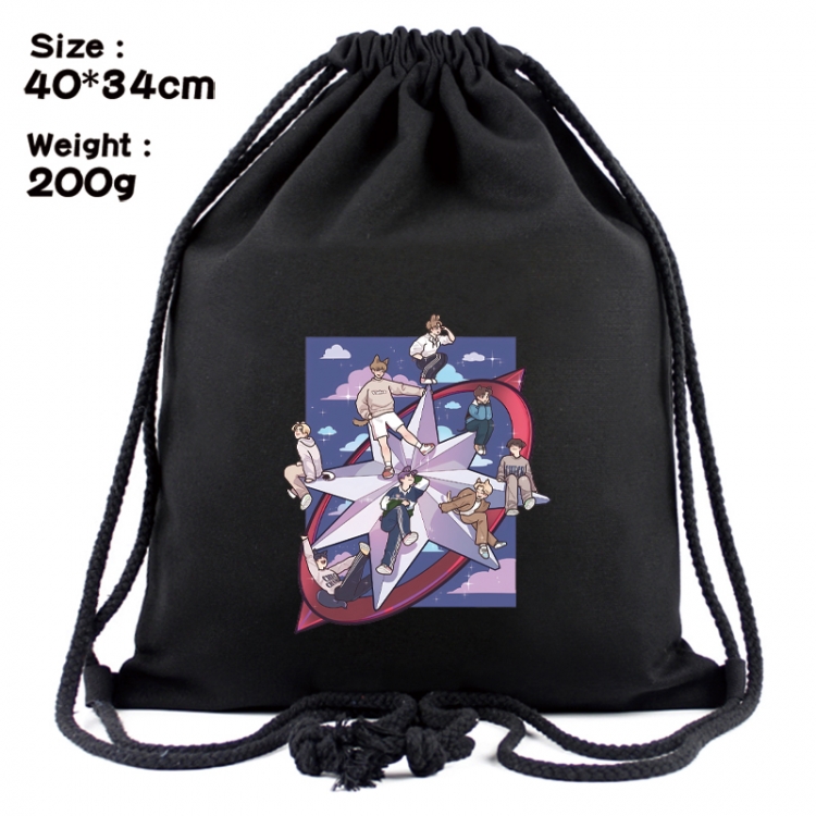 straykids Anime Coloring Book Drawstring Backpack 40X34cm 200g