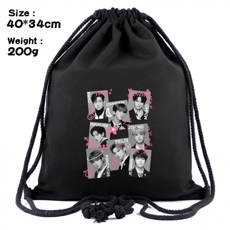 straykids Anime Coloring Book Drawstring Backpack 40X34cm 200g