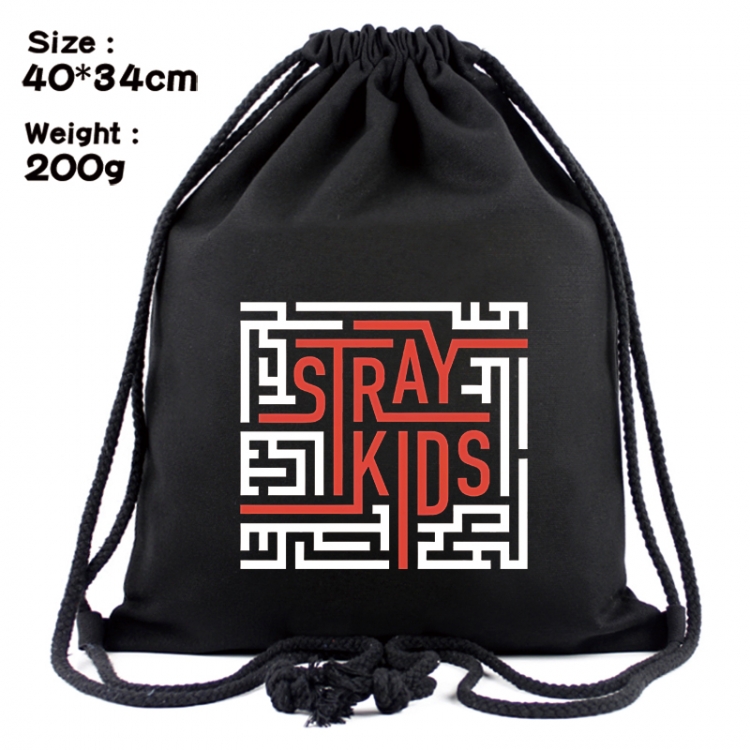 straykids Anime Coloring Book Drawstring Backpack 40X34cm 200g